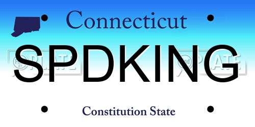 SPDKING Connecticut License Plate
