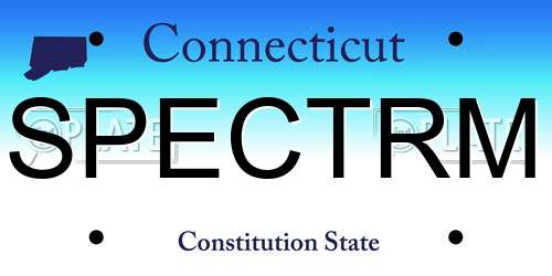 SPECTRM Connecticut License Plate