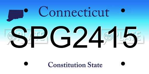 SPG2415 Connecticut License Plate