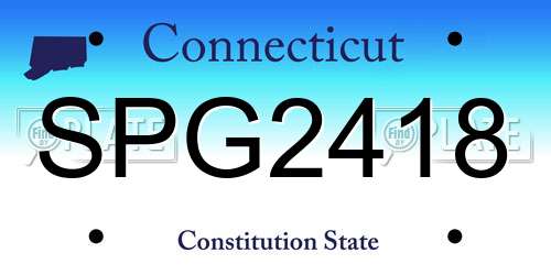 SPG2418 Connecticut License Plate