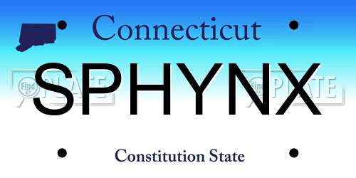 SPHYNX Connecticut License Plate