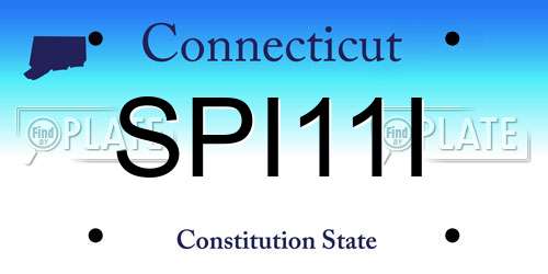 SPI11I Connecticut License Plate