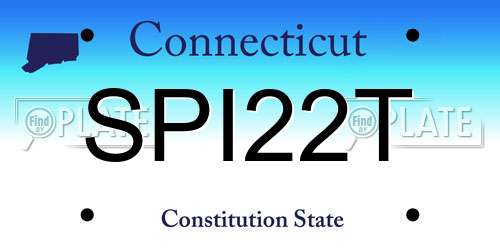 SPI22T Connecticut License Plate