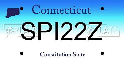 SPI22Z Connecticut License Plate