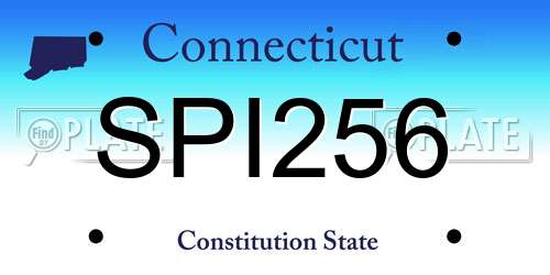 SPI256 Connecticut License Plate
