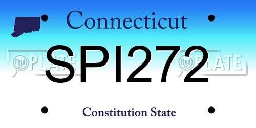SPI272 Connecticut License Plate