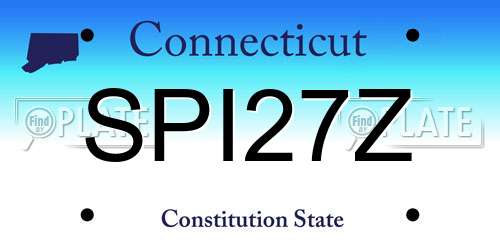SPI27Z Connecticut License Plate