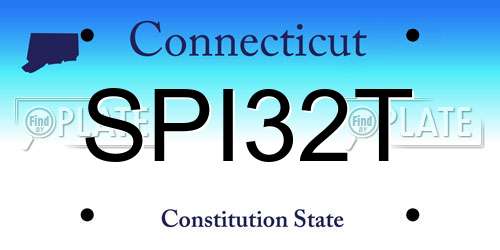SPI32T Connecticut License Plate