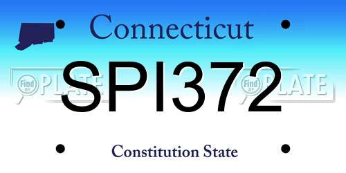 SPI372 Connecticut License Plate