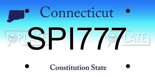 SPI777 Connecticut License Plate