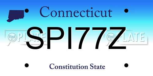 SPI77Z Connecticut License Plate