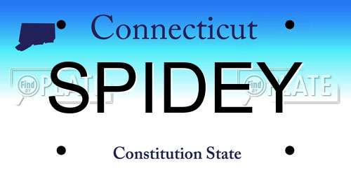 SPIDEY Connecticut License Plate