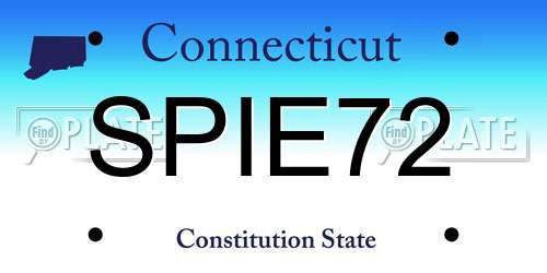 SPIE72 Connecticut License Plate