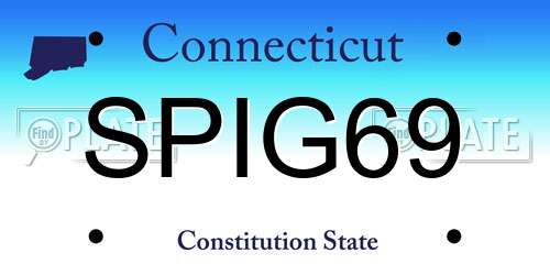 SPIG69 Connecticut License Plate