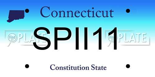 SPII11 Connecticut License Plate
