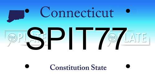 SPIT77 Connecticut License Plate