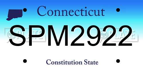 SPM2922 Connecticut License Plate