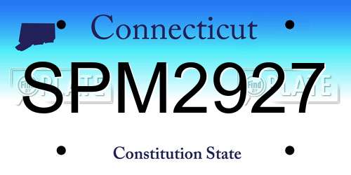SPM2927 Connecticut License Plate