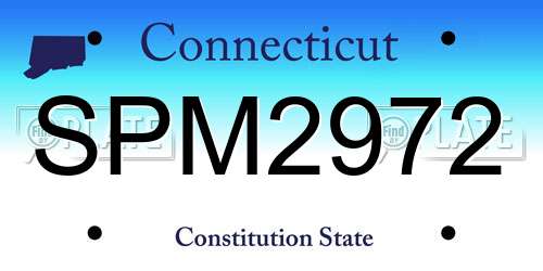 SPM2972 Connecticut License Plate
