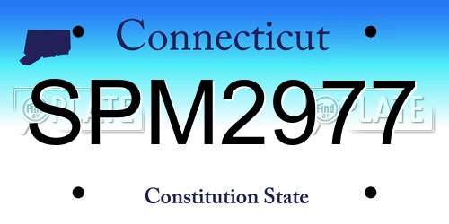 SPM2977 Connecticut License Plate