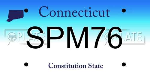 SPM76 Connecticut License Plate