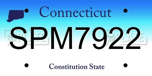 SPM7922 Connecticut License Plate