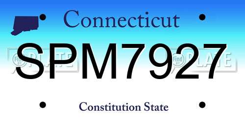 SPM7927 Connecticut License Plate