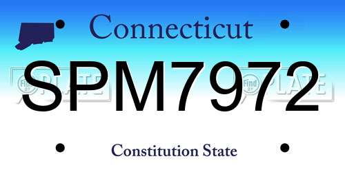 SPM7972 Connecticut License Plate