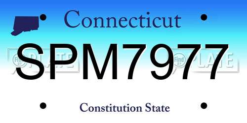 SPM7977 Connecticut License Plate