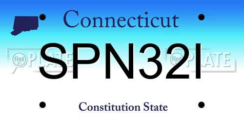SPN32I Connecticut License Plate