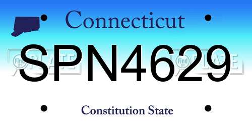 SPN4629 Connecticut License Plate