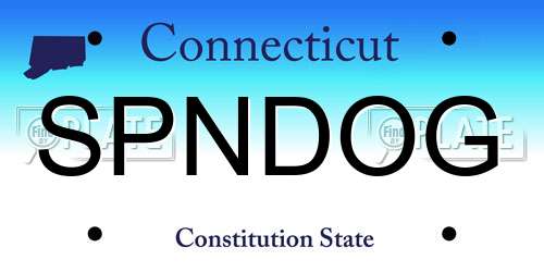 SPNDOG Connecticut License Plate