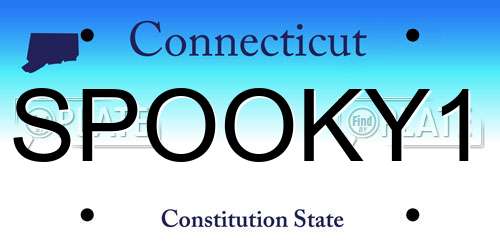 SPOOKY1 Connecticut License Plate