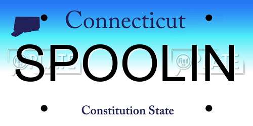 SPOOLIN Connecticut License Plate