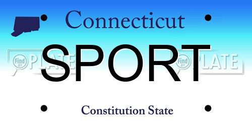 SPORT Connecticut License Plate