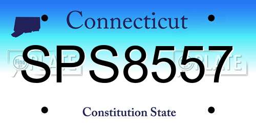 SPS8557 Connecticut License Plate