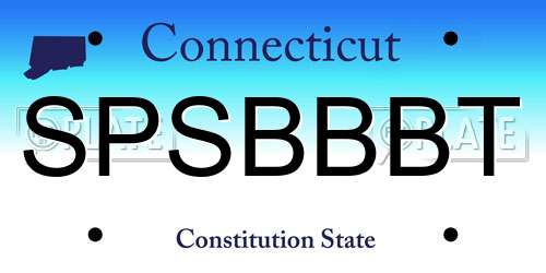 SPSBBBT Connecticut License Plate