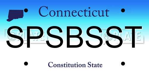 SPSBSST Connecticut License Plate