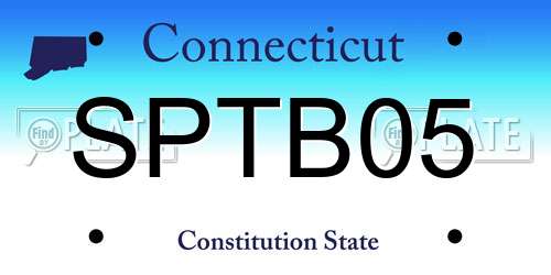 SPTB05 Connecticut License Plate