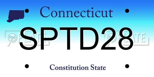 SPTD28 Connecticut License Plate