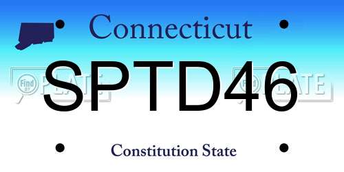 SPTD46 Connecticut License Plate