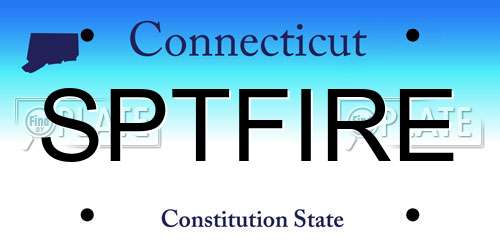 SPTFIRE Connecticut License Plate