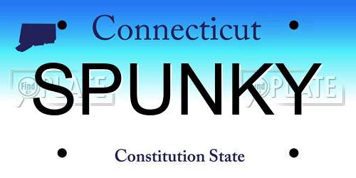 SPUNKY Connecticut License Plate