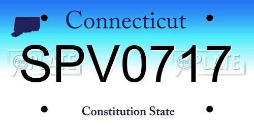 SPV0717 Connecticut License Plate