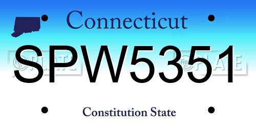 SPW5351 Connecticut License Plate