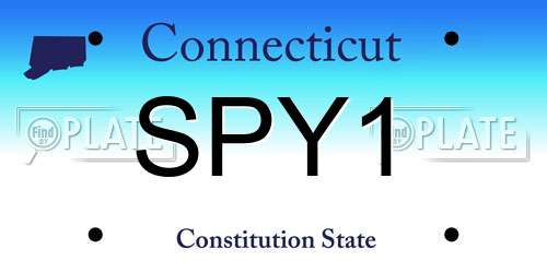 SPY1 Connecticut License Plate