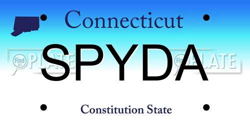 SPYDA Connecticut License Plate
