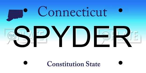 SPYDER Connecticut License Plate