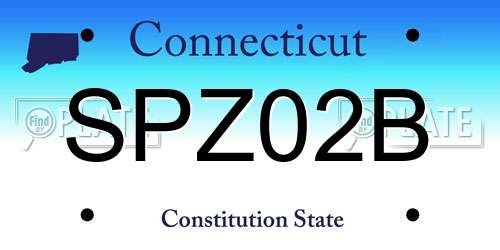 SPZ02B Connecticut License Plate