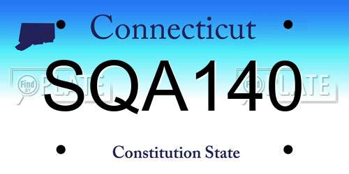 SQA140 Connecticut License Plate